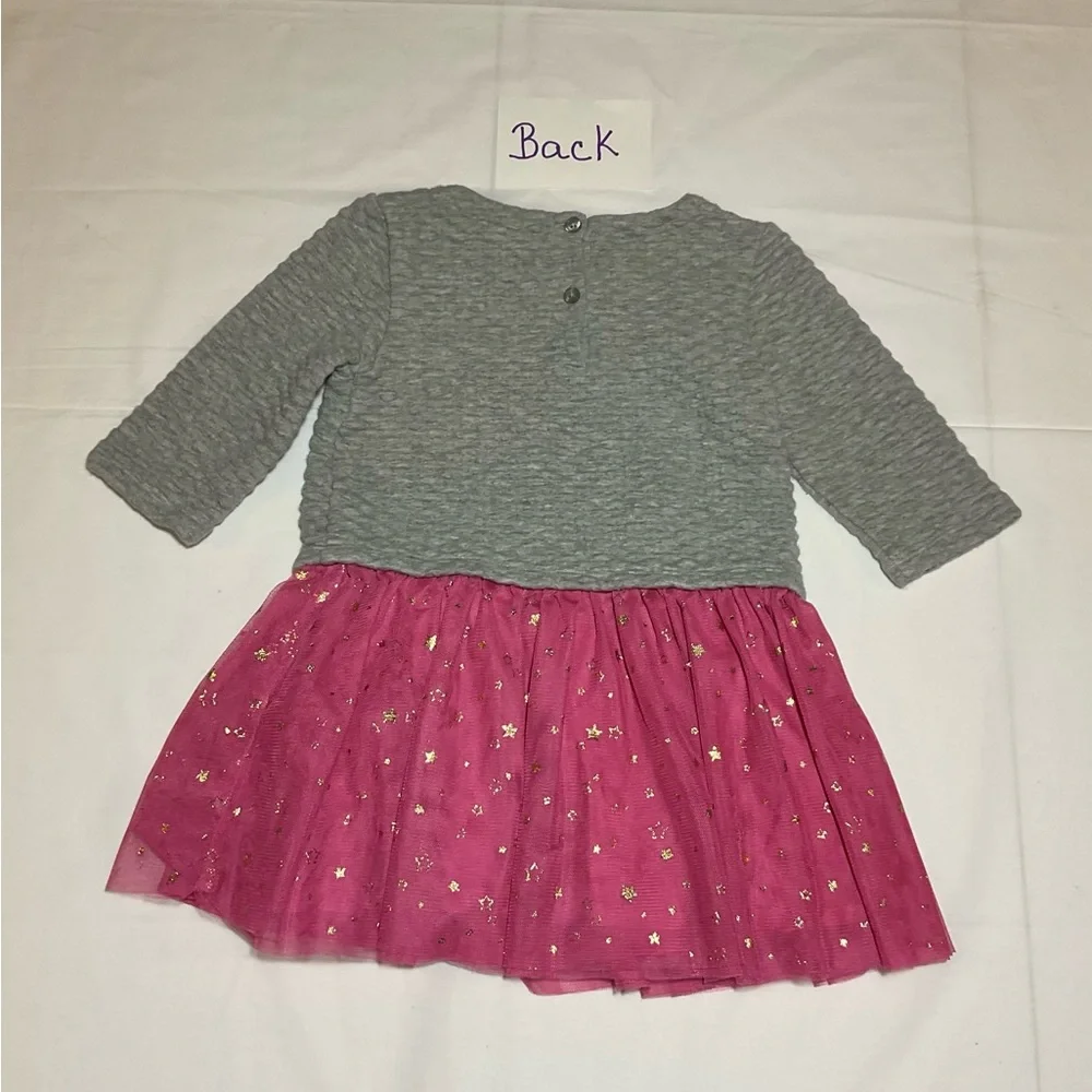 Gap Toddler Girl Size 2 Gray Pink Tutu Bottom Dress Play Party Sparkle